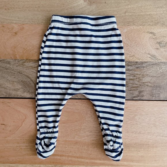 5 for $10  Old Navy legging 3-6m unisex pants blue stripes - Picture 3 of 4